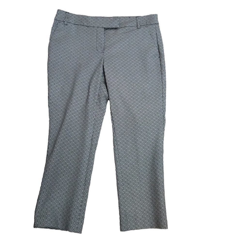 Dalia | Crop Capri Print Pant Stretch Black White | Size 6